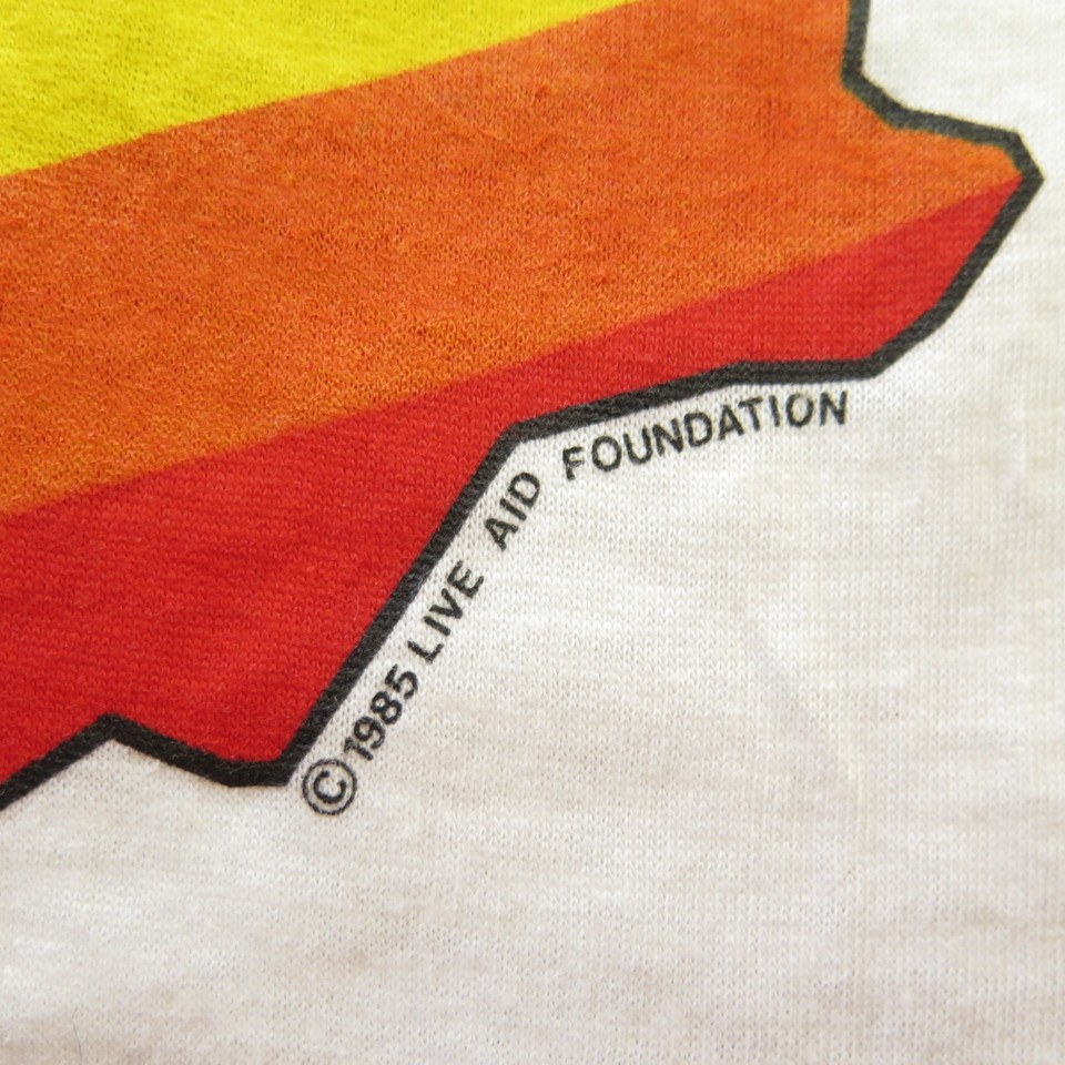 Vintage 80s Live Aid Africa T-Shirt L Deadstock Screen Stars