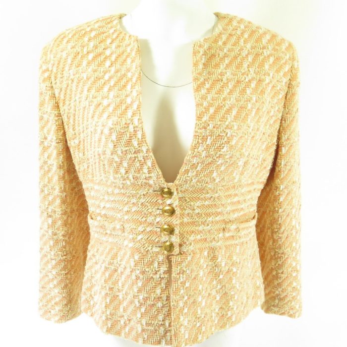 Vintage Louis Feraud Women’s Blazer Jacket Size US 16 100% Silk Wow!  Colorful