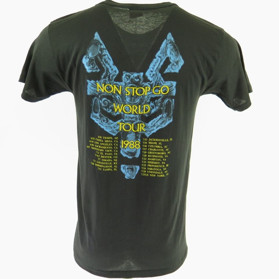 80s RobertPlant TOUR 1988 Tシャツ vintage 80s ROBERT PLANT NON STOP GO WORLD TOUR 1988 ROCK