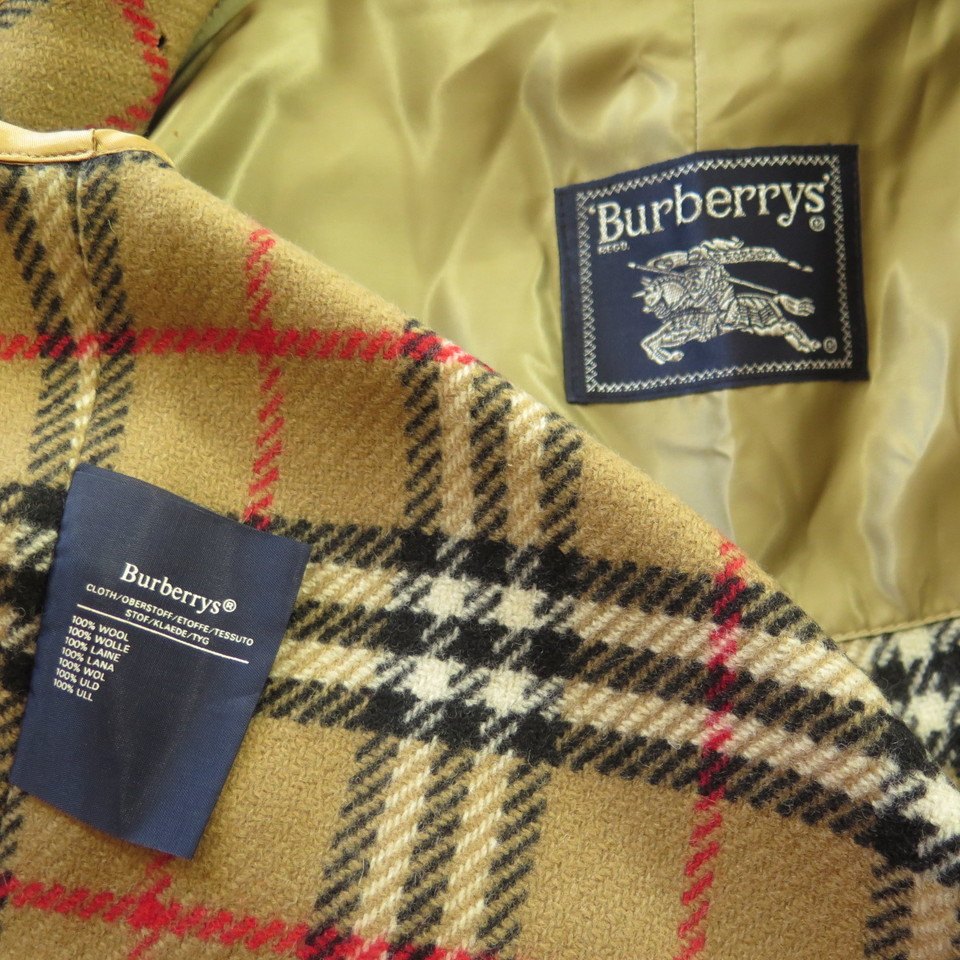 Vintage 80s Burberrys Overcoat Womens 4 Extra Long Deadstock w Plaid ...