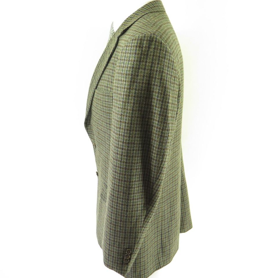 Burberry London Sport Coat Jacket 44 R Tweed Wool Cashmere Green 2 Button |  The Clothing Vault