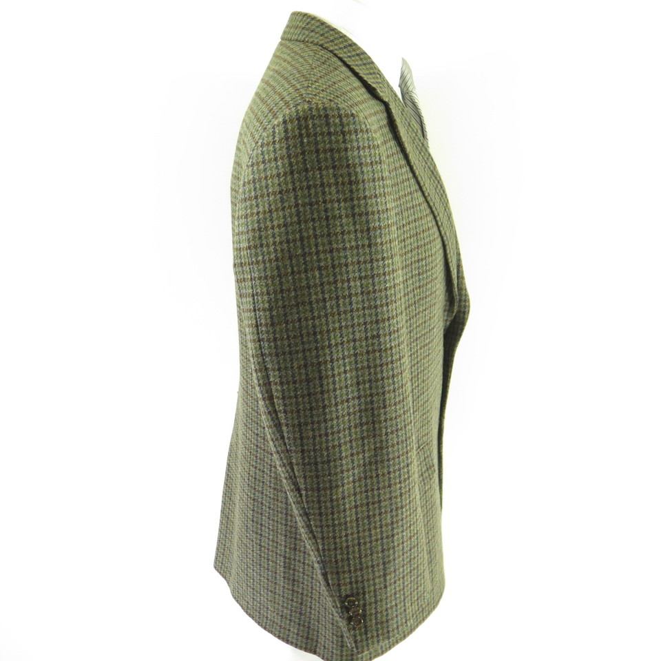 Burberry London Sport Coat Jacket 44 R Tweed Wool Cashmere Green 2 Button |  The Clothing Vault