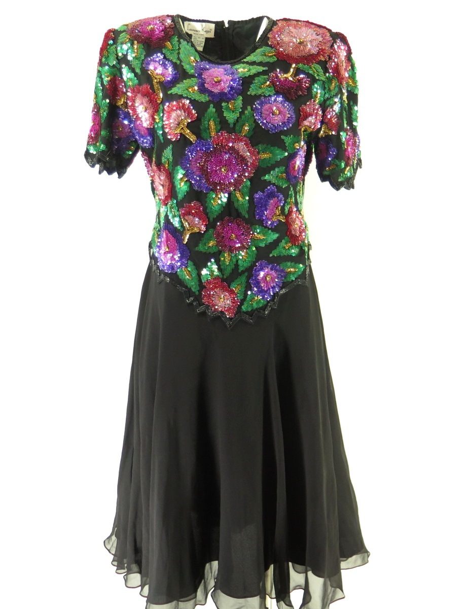 Vintage 70s Sequin Dress Womens L ...