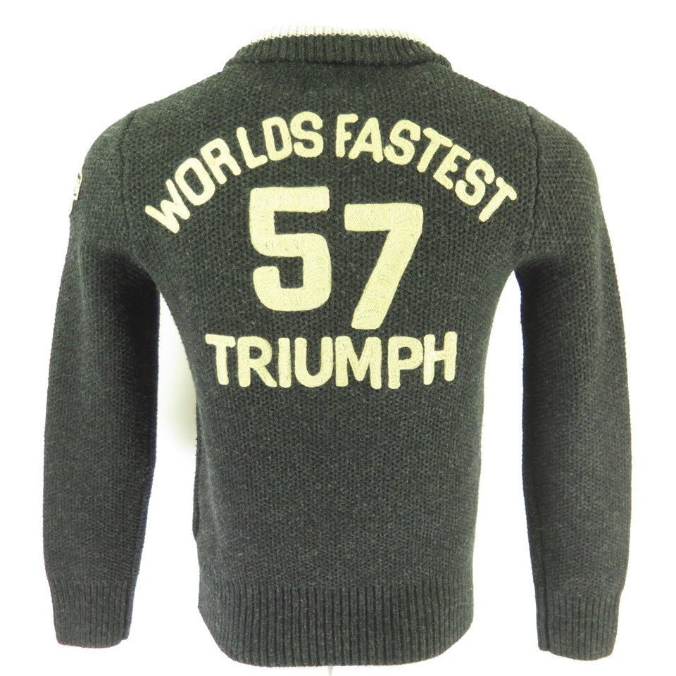 Lucky Brand Triumph Sweater Mens S New Worlds Fastest Chain Stitch
