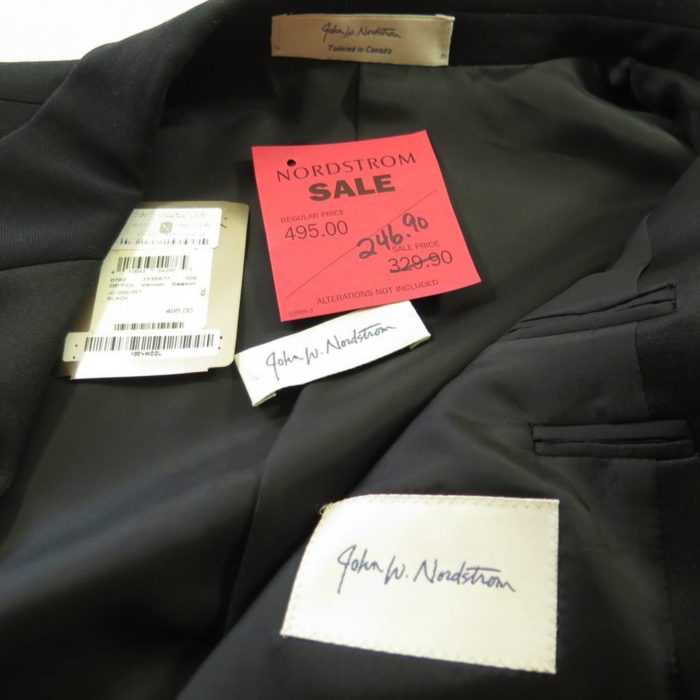 Nordstrom Tuxedo 2 Piece Suit 43 L New Black Wool Formal | The Clothing ...