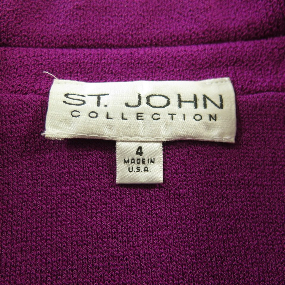 St. John, Jackets & Coats, St John Collection Black Label Vintage Santana  Knit Green Suit Set Gold Buttons