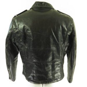 Vintage 80s Brooks Leather Biker Jacket 48 XL Motorcycle Black Rare ...