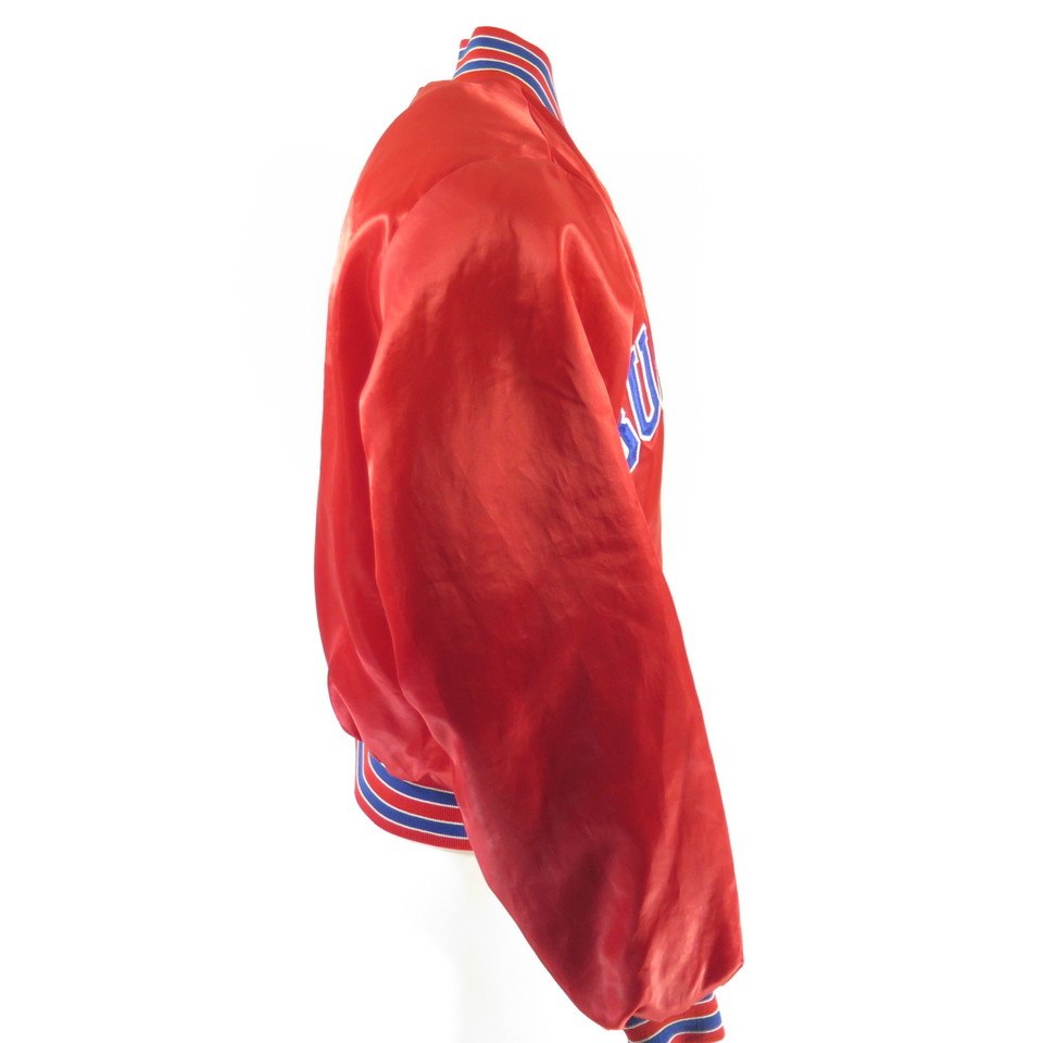 Vintage 80s Bulldogs Jacket Medium Union Made Red Quilted Football ...