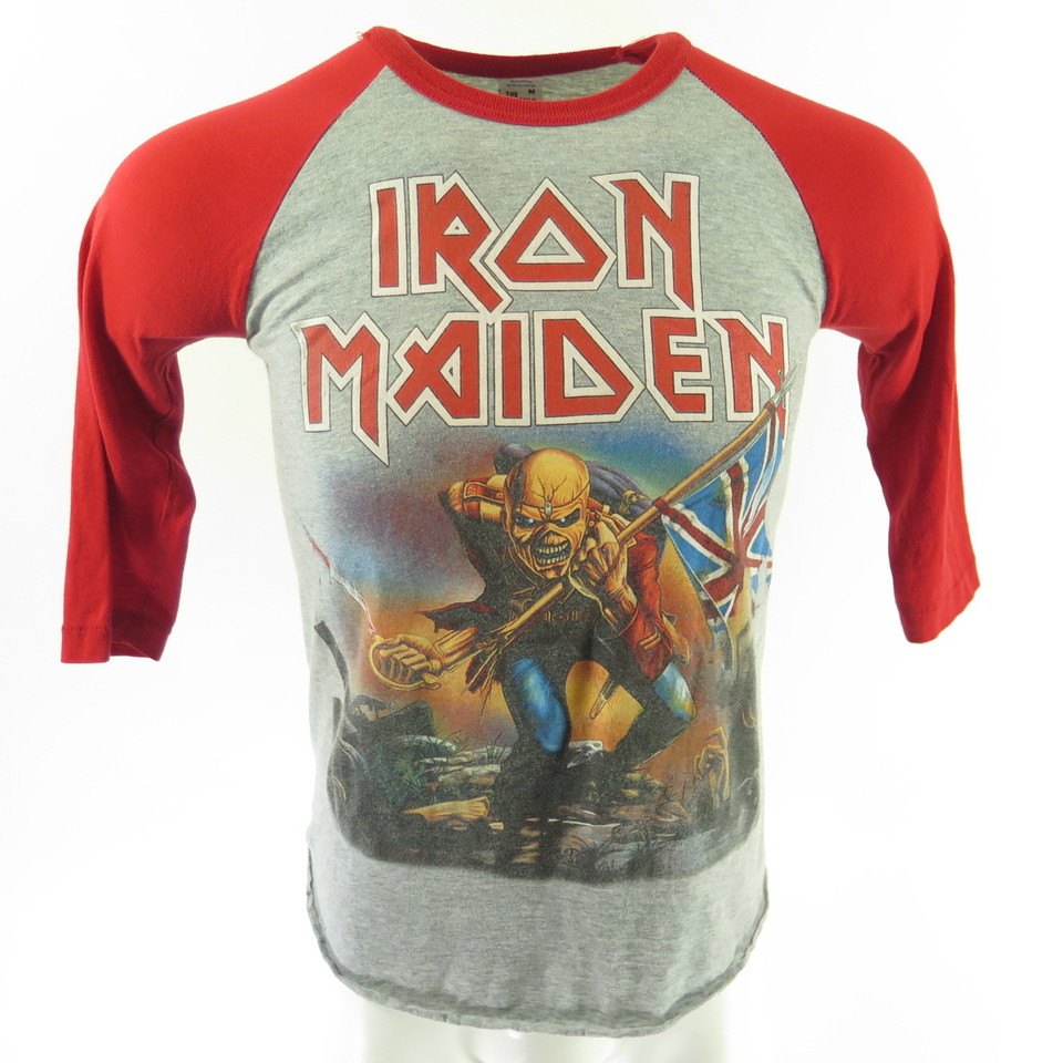 Vintage 80s Iron Maiden Band T-Shirt Mens M 50 50 T Shirt Heavy Metal Music