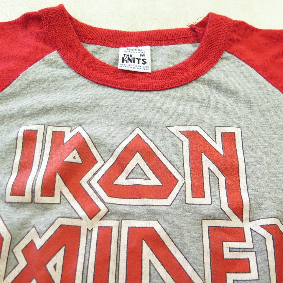 Vintage 80s Iron Maiden Band T-Shirt Mens M 50 50 T Shirt Heavy