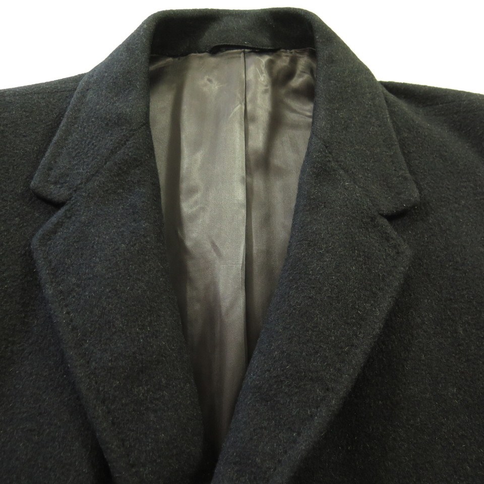 Vintage 50s 100% Cashmere Overcoat Black Mens 42 Union Made USA | The ...