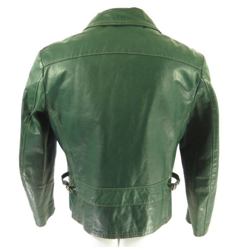 Vintage 60s Green Leather Jacket Mens 40 Additional Fleece Liner | The ...