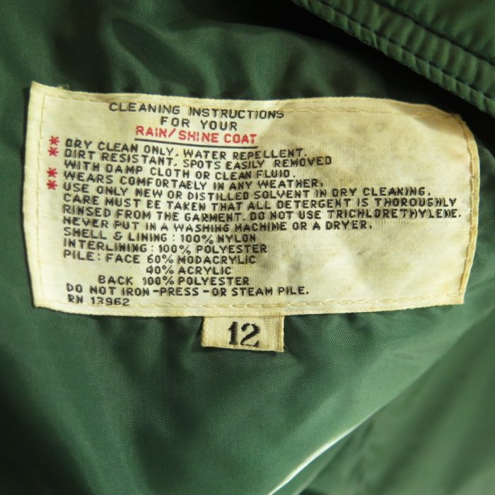 Vintage 70s Faux Fur Coat Jacket Womens Medium Nylon Green Retro | The ...