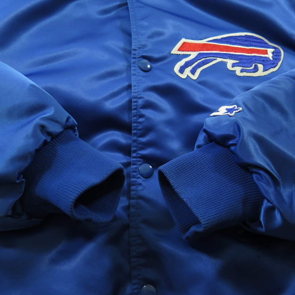 Vintage 80s Buffalo Bills Satin Jacket Mens 2XL Chalk Line NFL Football XXL