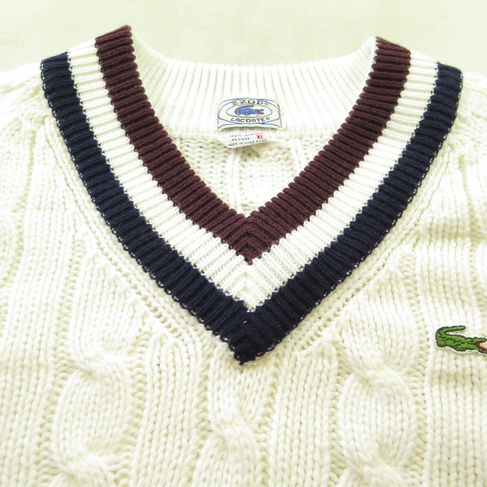 vintage lacoste tennis sweater