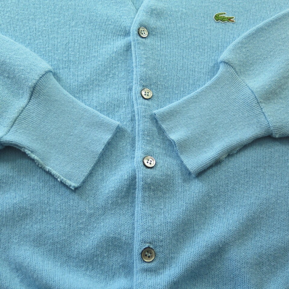 Vintage 80s Izod Lacoste Cardigan Sweater Mens L Alligator