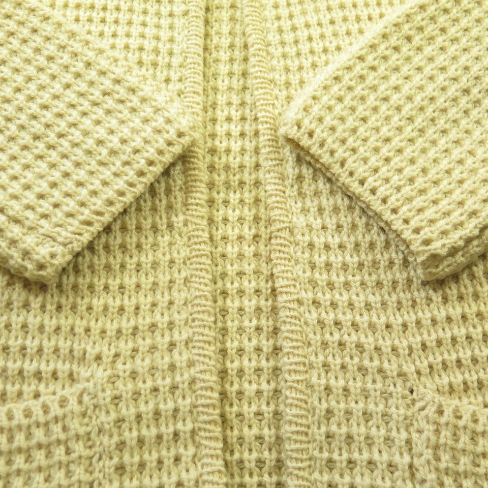 Vintage Hand Knit Long Coat Sweater Womens XL Irish Wool Champagne Retro |  The Clothing Vault