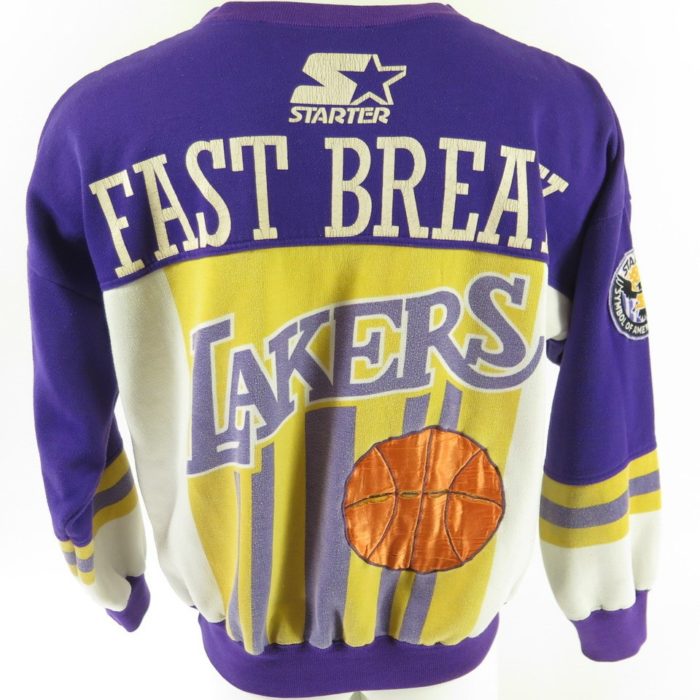 80s LA Lakers Starter 'Fast Break' Forum Crewneck Sweater