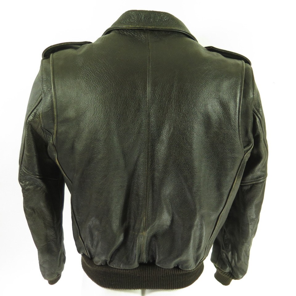 Vintage 80s Fidelity Leather Jacket 44 or Large W fleece Liner Talon ...