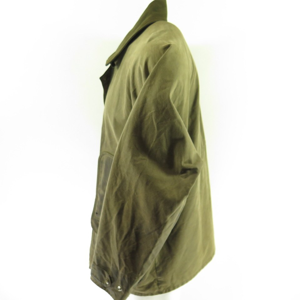 CC Filson Tin Cloth Field Coat Jacket Large Green USA Made Water ...