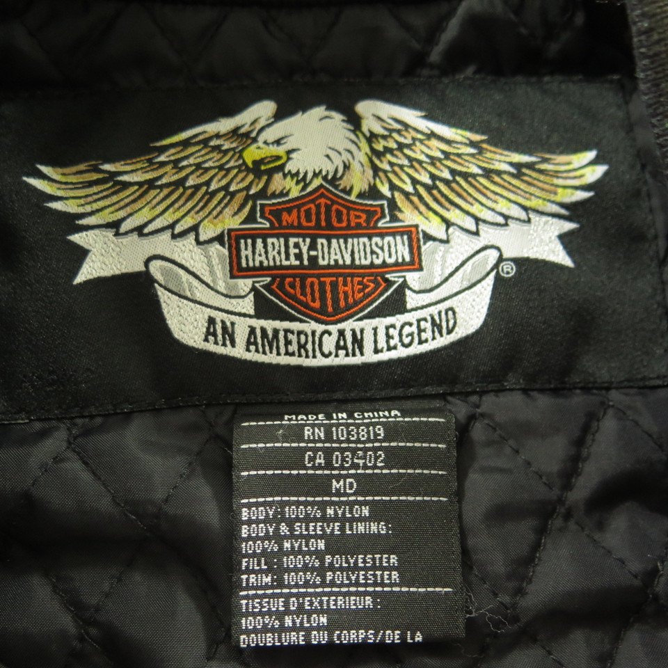 Harley Davidson Embroidered Chicago Jacket Medium Motorcycle retro