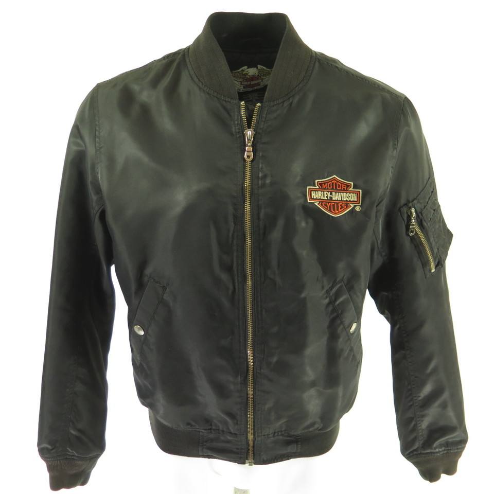 Harley Davidson Embroidered Chicago Jacket Medium Motorcycle retro ...