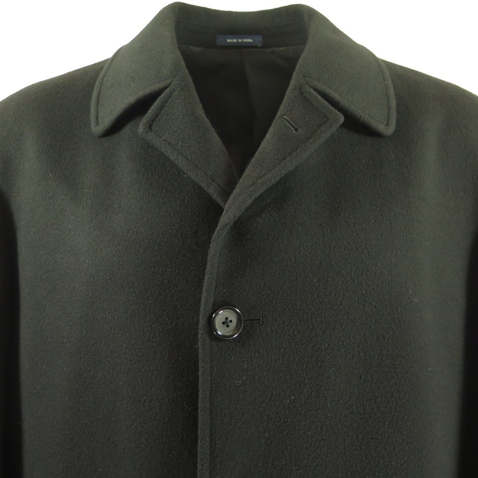 Ralph Ralph Lauren Cashmere Overcoat Mens 46 New Black Wool | The ...