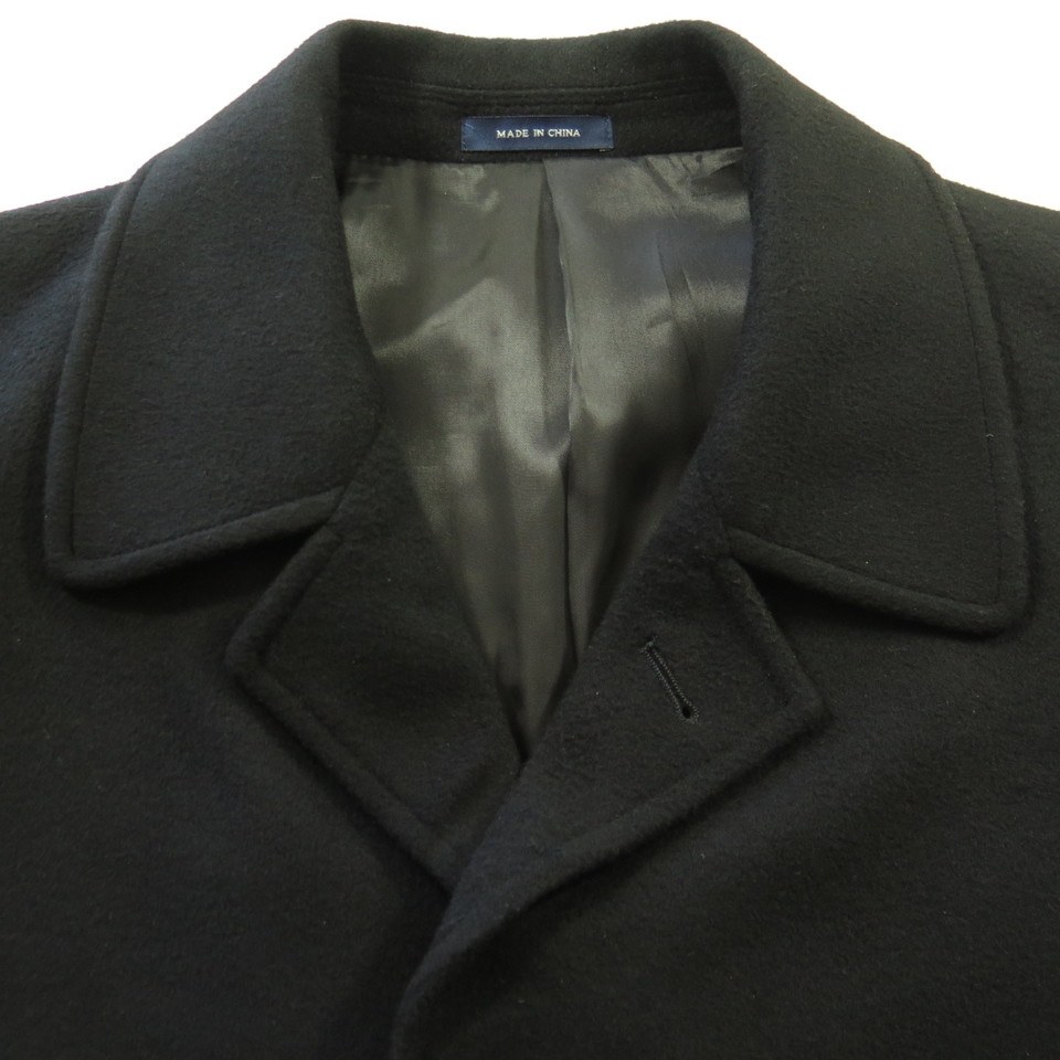 Ralph Ralph Lauren Cashmere Overcoat Mens 46 New Black Wool | The ...