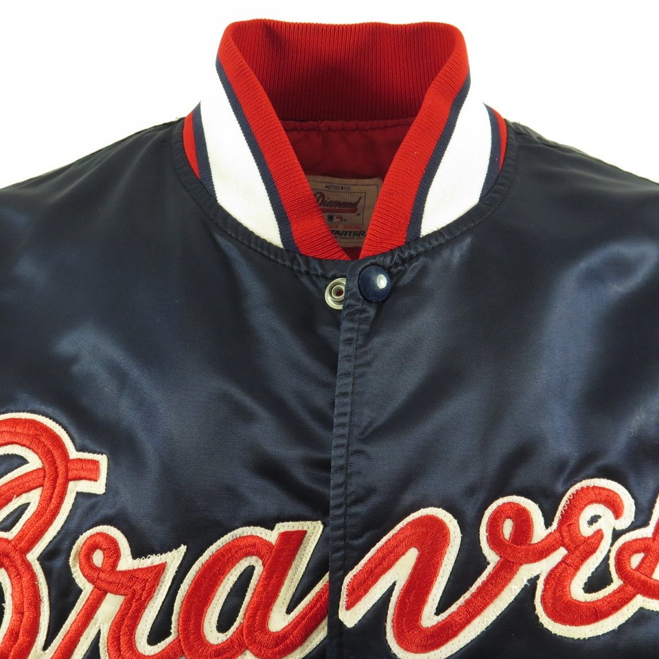 Vintage Braves Starter Jacket Locker Line Satin Jacket MLB 