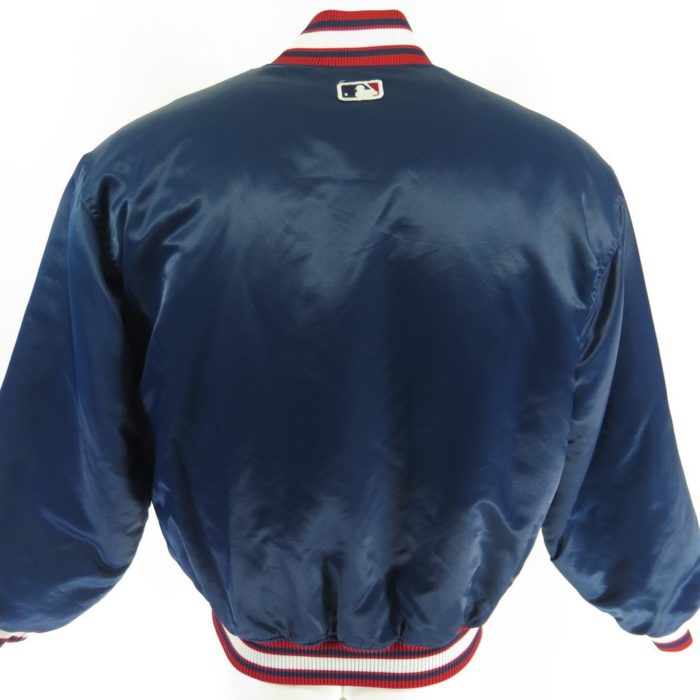 90s Atlanta Braves Satin Starter Jacket, Diamond Collection MLB Baseball Bomber, Mens Snap Up, Size XXL