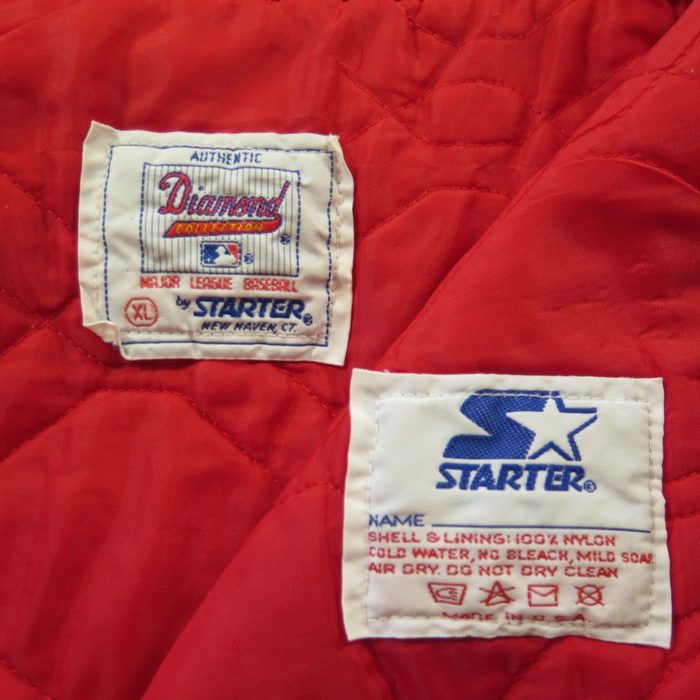 Vintage 80s Cincinnati Reds Starter Jacket Mens XL Satin MLB Diamond ...
