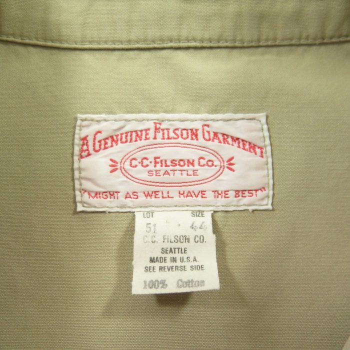 Vintage 80s Filson Cotton Poplin Cruiser Jacket 44 Style 51 Hunting ...