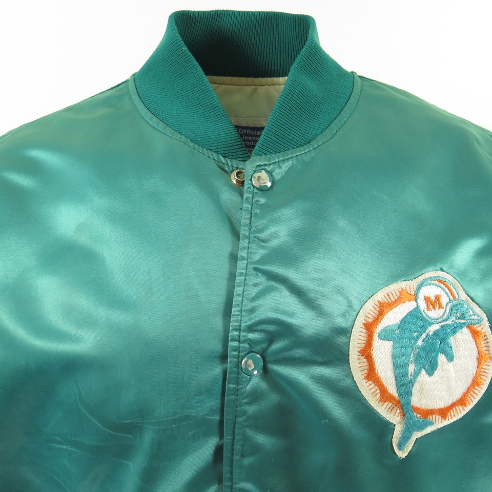 Vintage 90s Green Starter X NFL Miami Dolphins Hooded Jacket - Large Nylon–  Domno Vintage