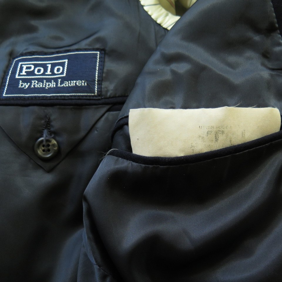 Vintage 90s Polo Ralph Lauren Blazer Jacket 42 Large Big Helmet 