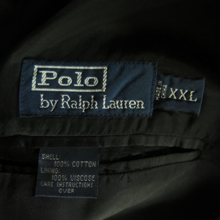 Polo Ralph Lauren Smoking Robe Mens 2XL Black Velvet | The Clothing Vault
