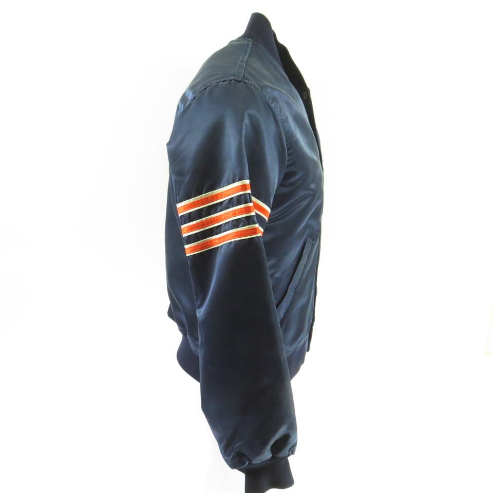 Vintage 90s Chicago Bears Starter Jacket Mens M Satin NFL Football Blue  Patch