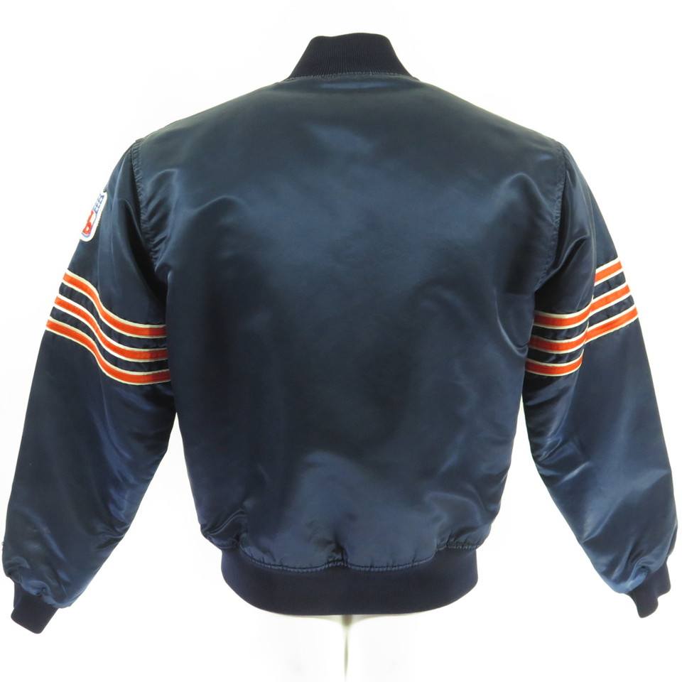 Vintage 90s Chicago Bears Starter Jacket Mens M Satin NFL Football Blue ...