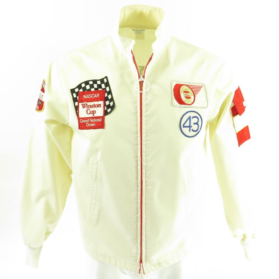 Vintage 70s NASCAR Winston 500 Cup Racing Jacket Mens S Patches National  Drivers