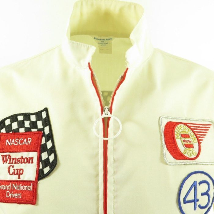 Vintage 70s NASCAR Winston 500 Cup Racing Jacket Mens S Patches 