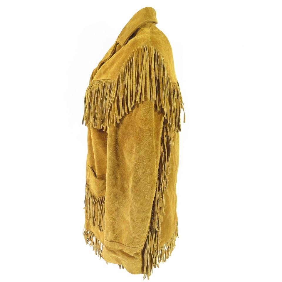Vintage 70s Schott Suede Fringe Jacket Womens 14 Western