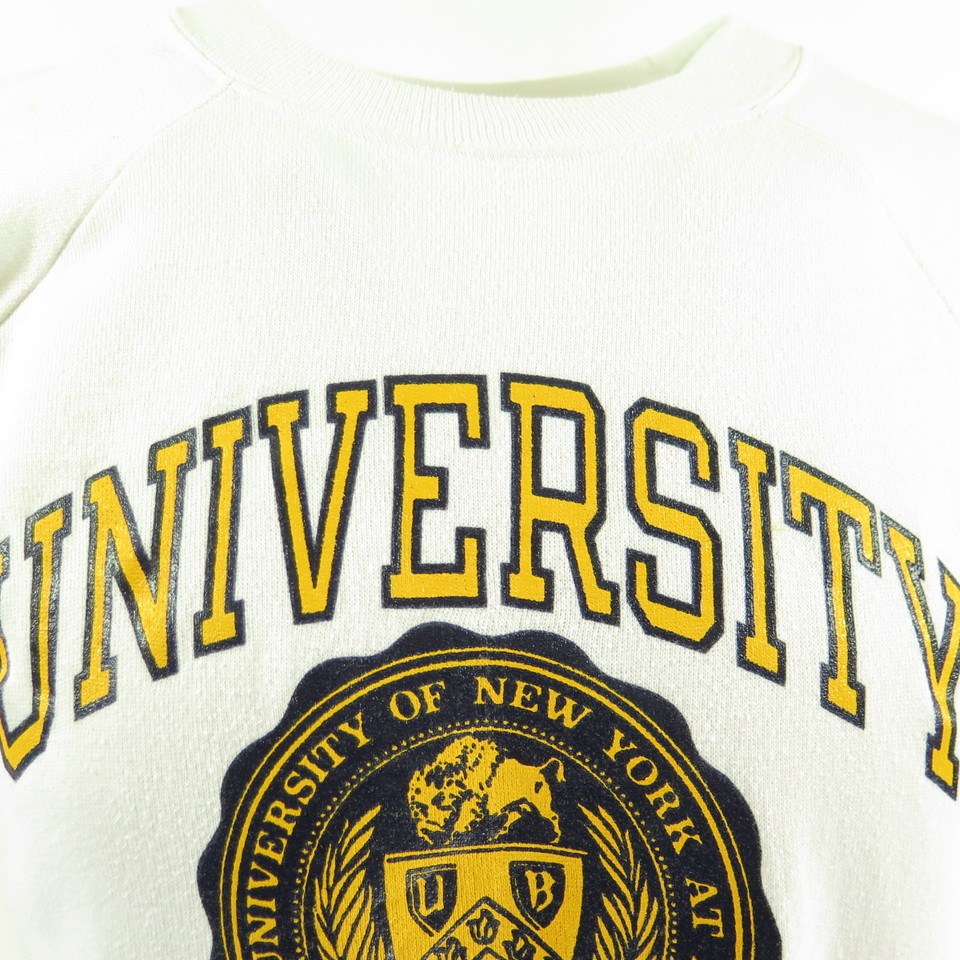 Vintage 80s Buffalo University Champion Sweatshirt Mens M White 50 50 ...