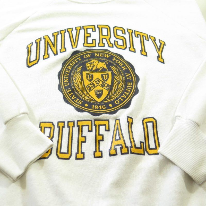 Vintage 80s Buffalo University Champion Sweatshirt Mens M White 50 50 