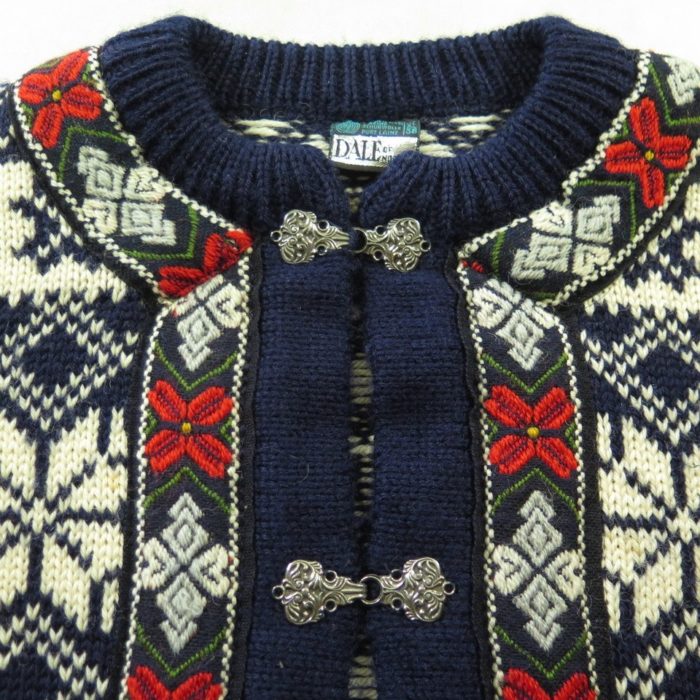 Vintage 90s Dale of Norway Wool Sweater Cardigan XSmall Norwegian