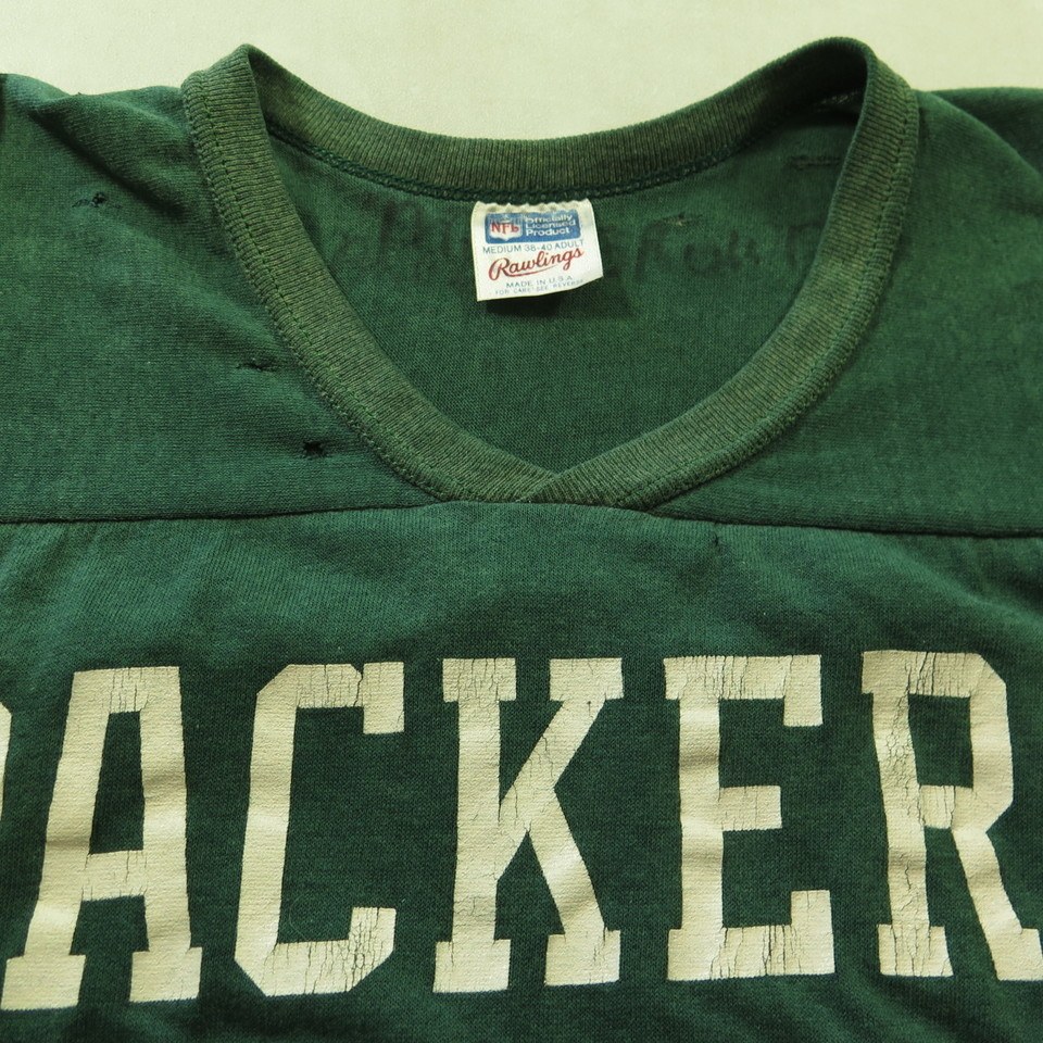 Vintage 80s Champion Green Bay Packers T-shirt Mens L NFL Football 50/50