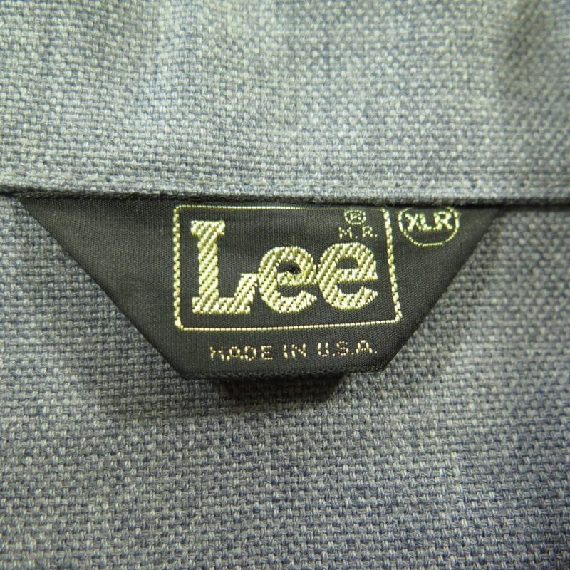 Vintage 70s Lee Work Chore Shirt Mens XL Denim Black Tab Blue USA Made ...