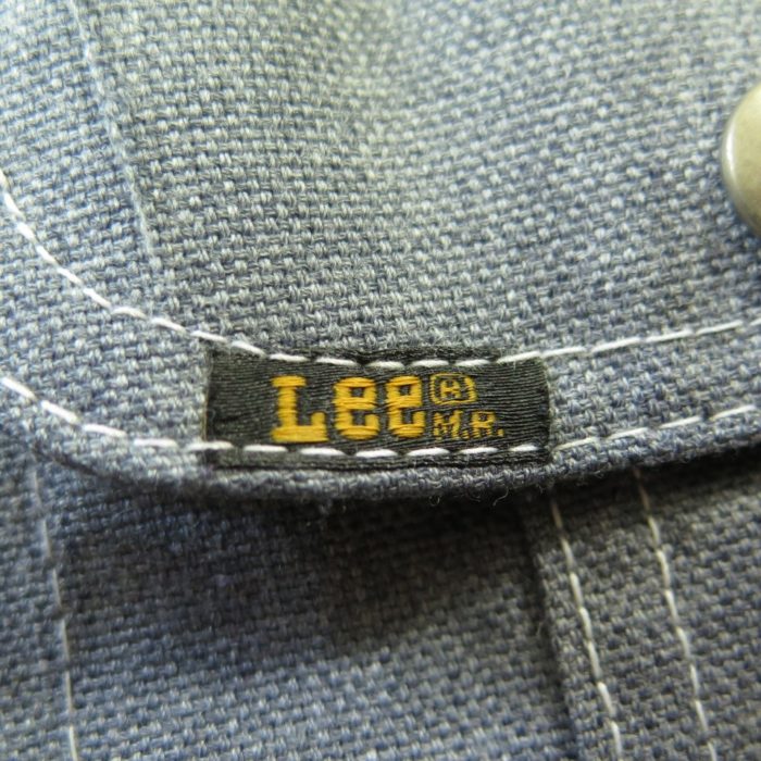 Vintage 70s Lee Work Chore Shirt Mens XL Denim Black Tab Blue USA Made ...