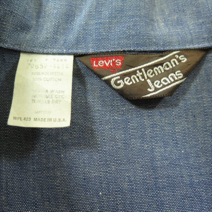 Vintage 70s Levis Gentlemans Jeans Work Chore Shirt Mens M White Tab  Deadstock | The Clothing Vault