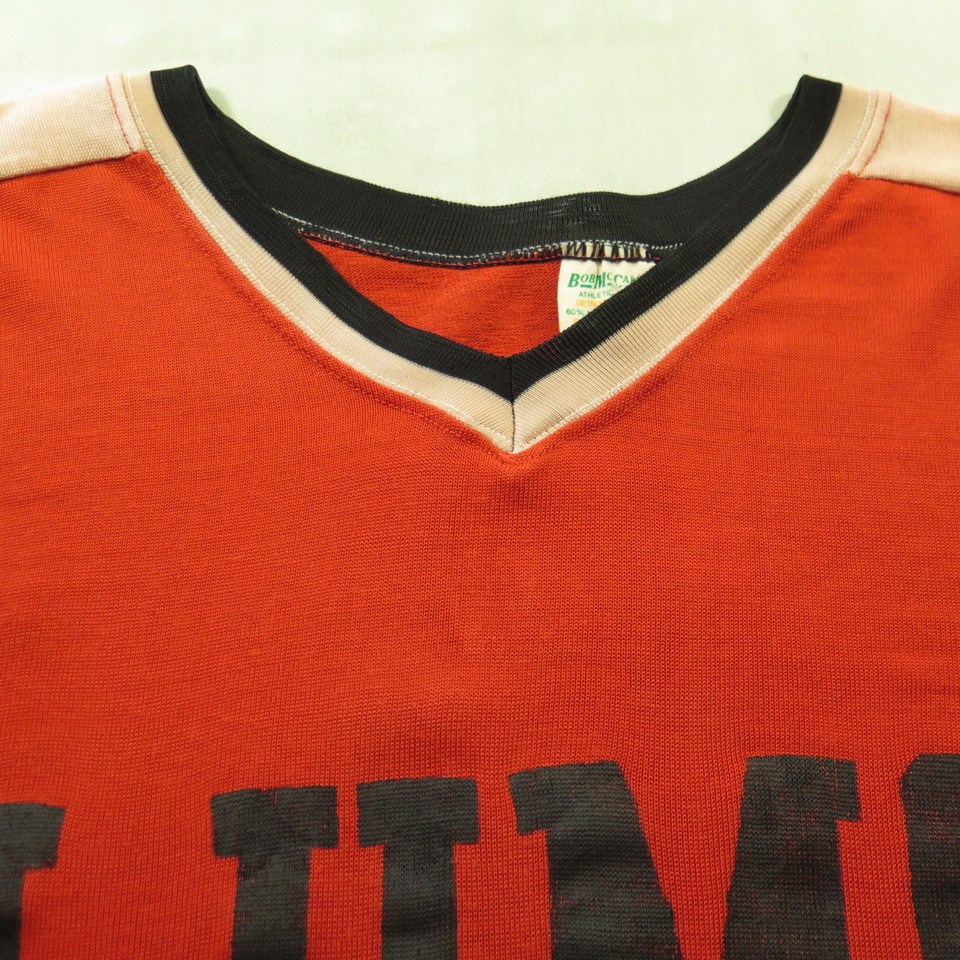 Vintage 70s Athletic LUMS Jersey Shirt Large Durene 60/40