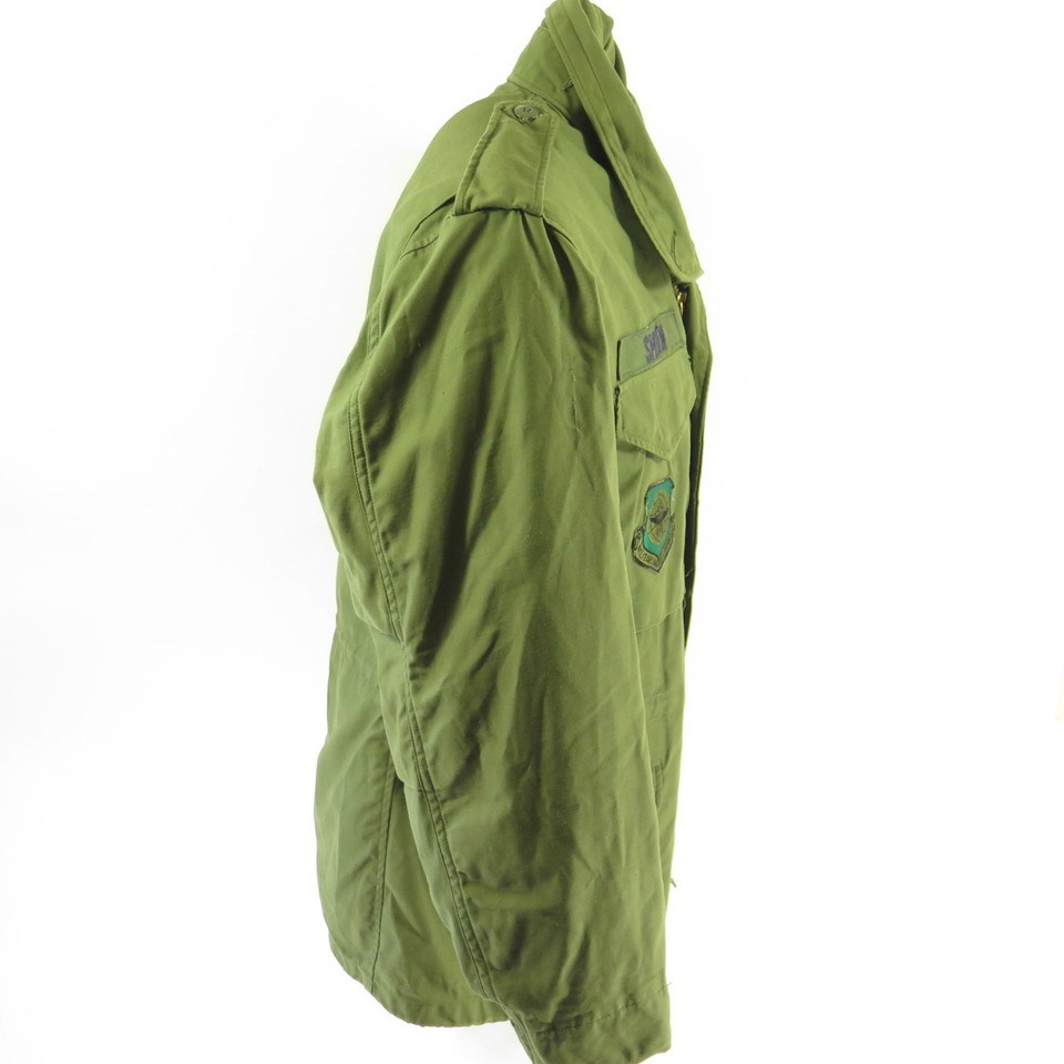 Vintage 70s M-65 Field Jacket Mens M USAF Airlift Command Vietnam OG ...