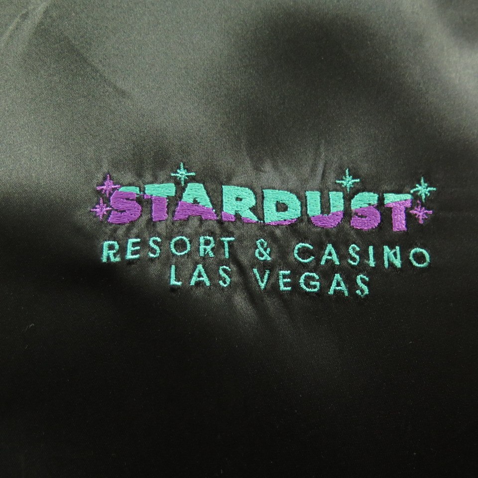Vintage 80s Stardust Las Vegas Jacket XXL Satin Resort